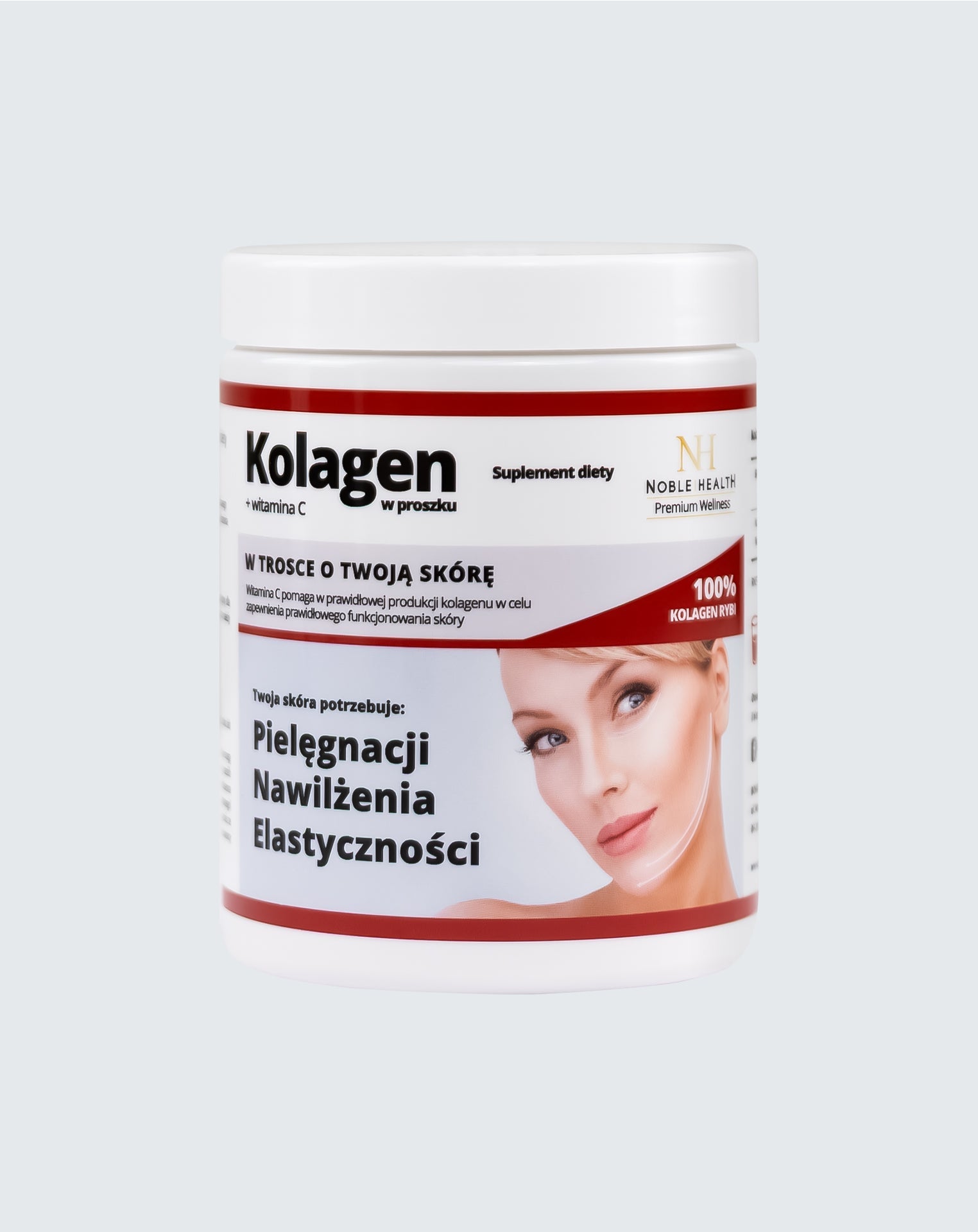 Colágeno + vitamina C en polvo - Noble Health Piel sana y hermosa