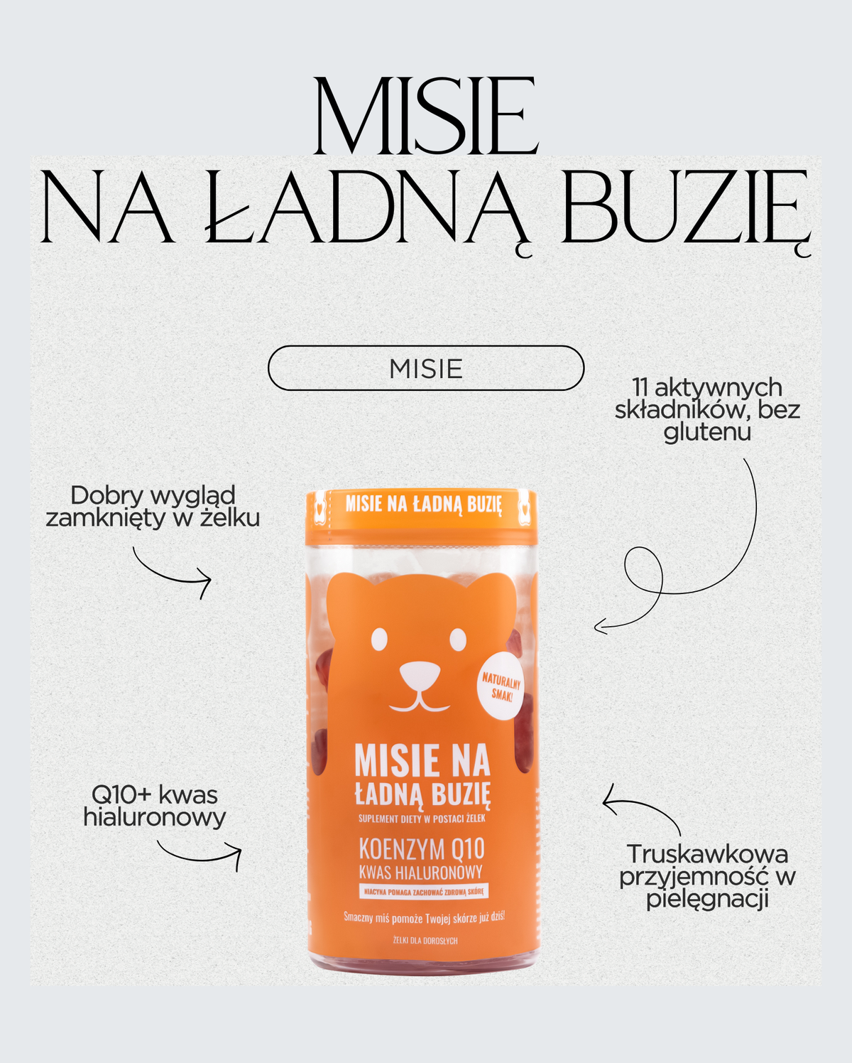 Suplemento dietético de ositos de peluche para una cara bonita - Noble Health
