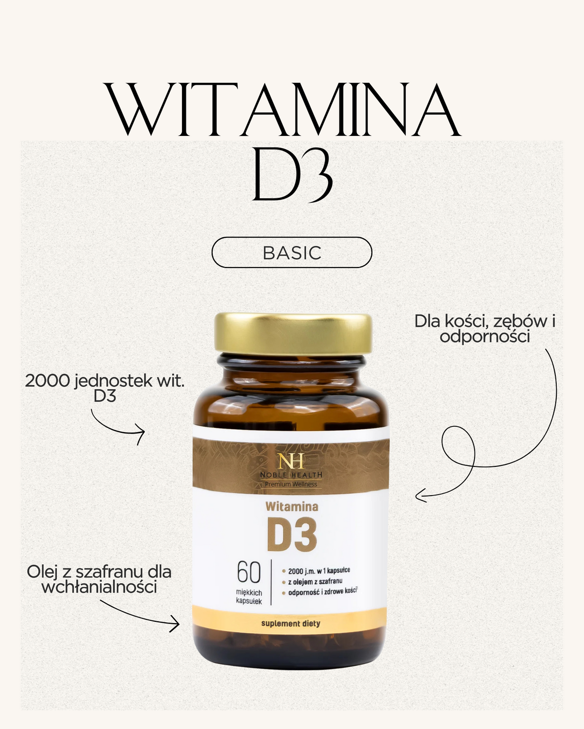 Vitamina D3 - Salud Noble