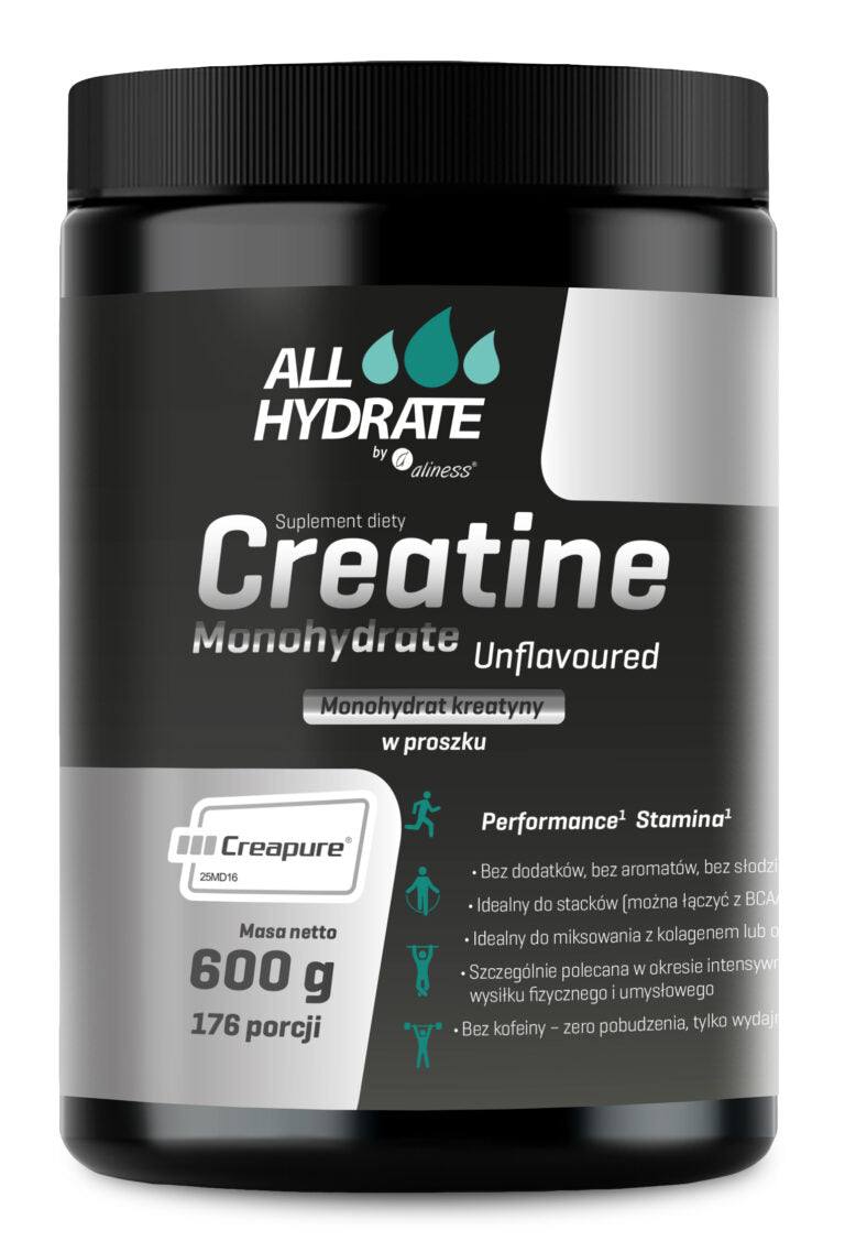 AllHydrate, Creatine (Creapure®) 600 g, 176 porcji